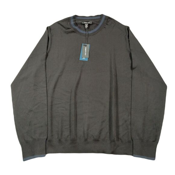 Kenneth Cole Other - Kenneth Cole Knit‎ Sweater Mens 2XL Black Pullover Striped Collar $99